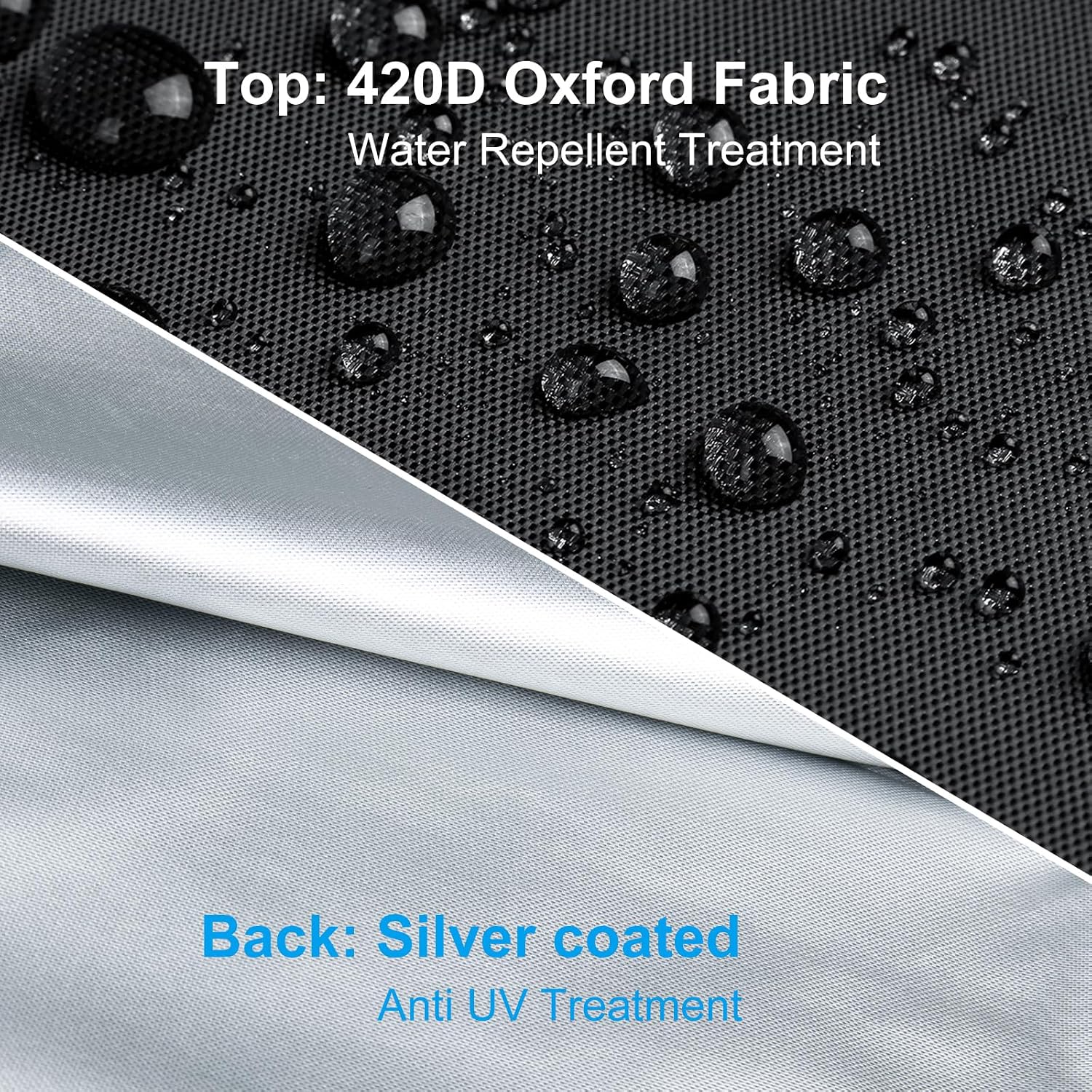 Thumbnail 4 de OKPOW Waterproof Cantilever Parasol Cover (420D Oxford) with Zip, 280 x 81/45 x 30cm