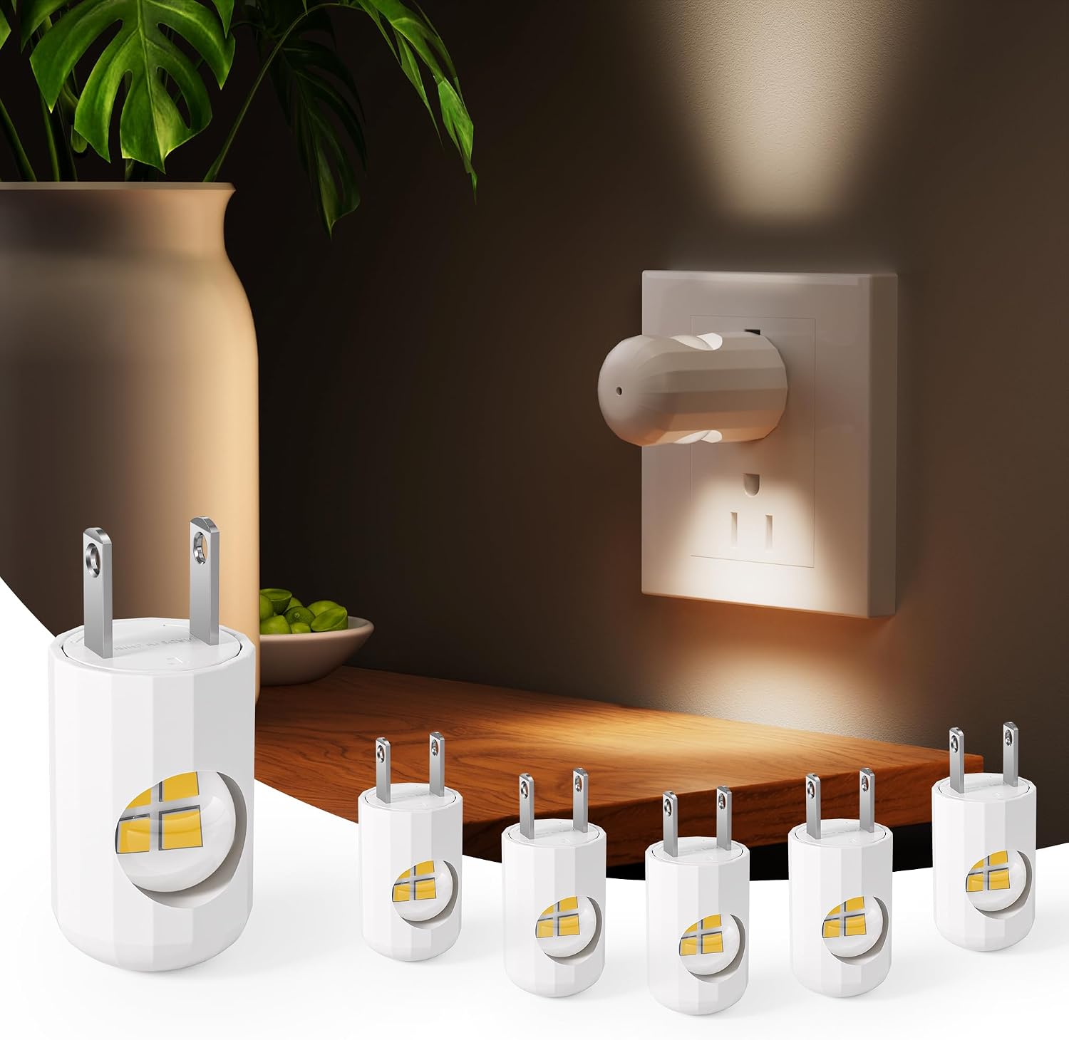 Detalle de SETEN Plug-In Night Lights, 6-Pack