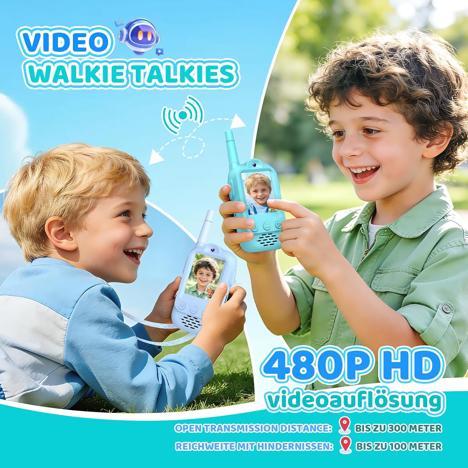 Detalle de Video-Walkie-Talkie für Kinder – Aufladbar, mit Kamera und Verschlüsselung