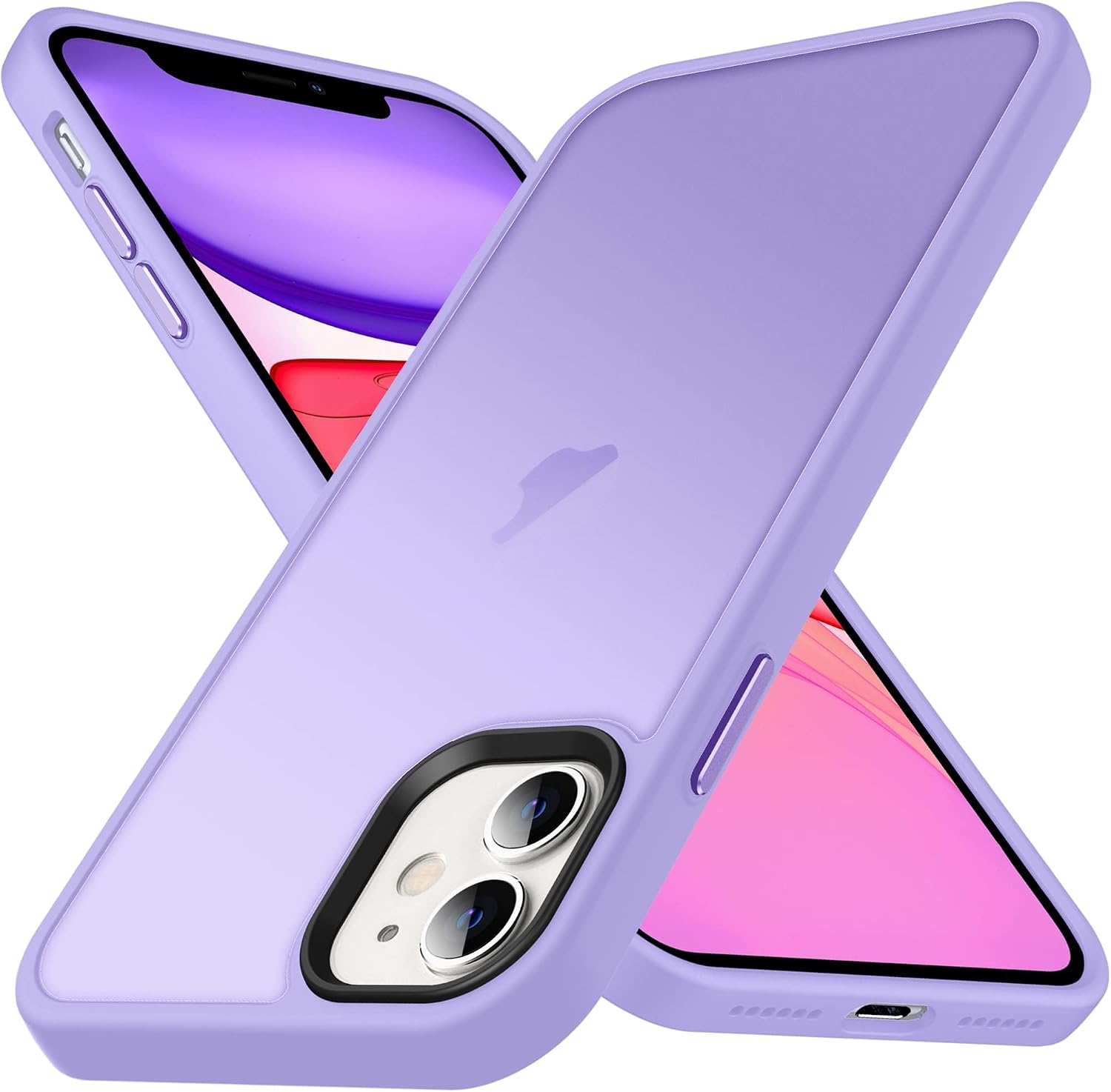 Detalle de ANQR P Matt Zero Hülle für iPhone 11 – dünner Militärschutz mit Kameraschutz, violett