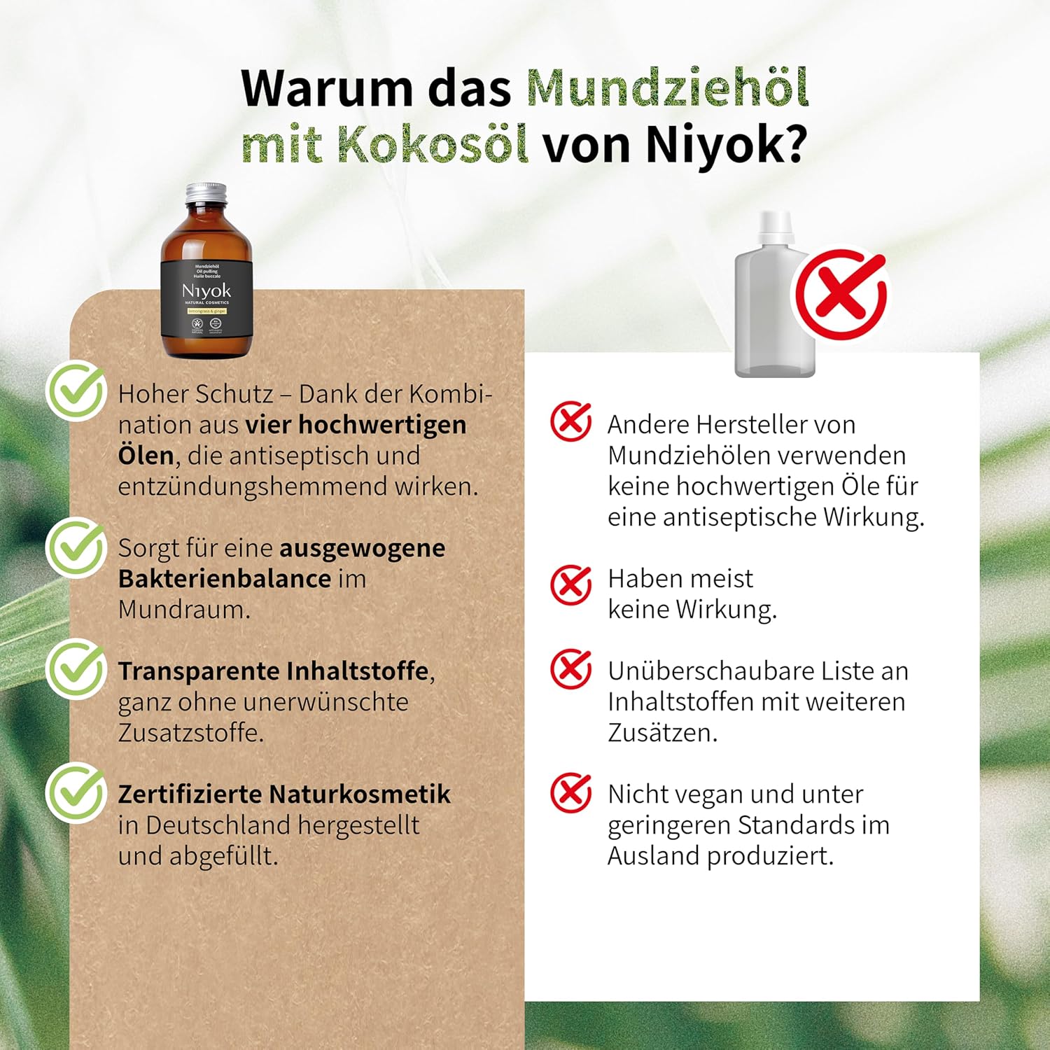 Detalle de Niyok Olio per oil pulling bio Lemongrass & Zenzero – 200 ml