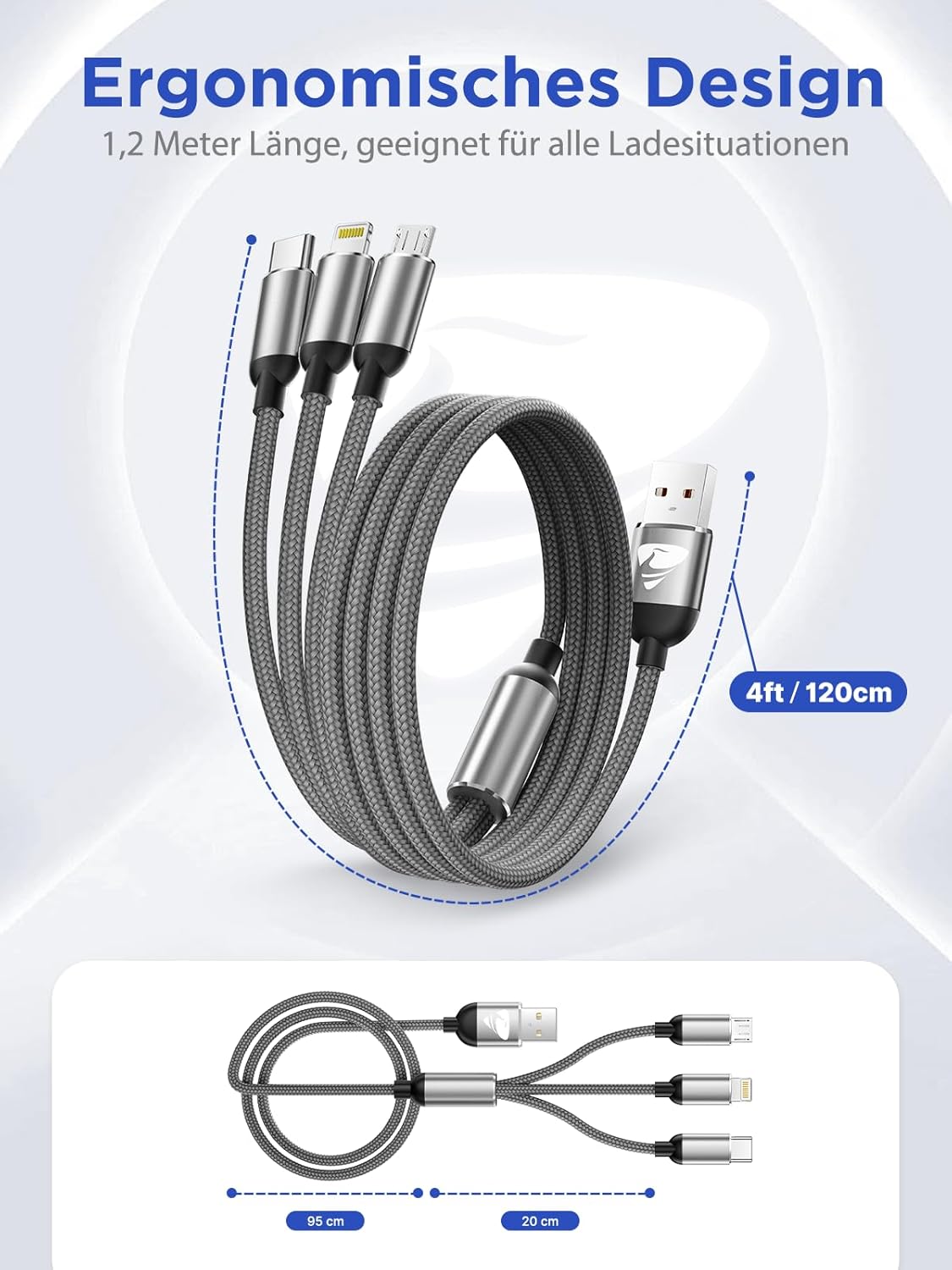 Thumbnail 5 de Multi USB Kabel 3 in 1 1,2M