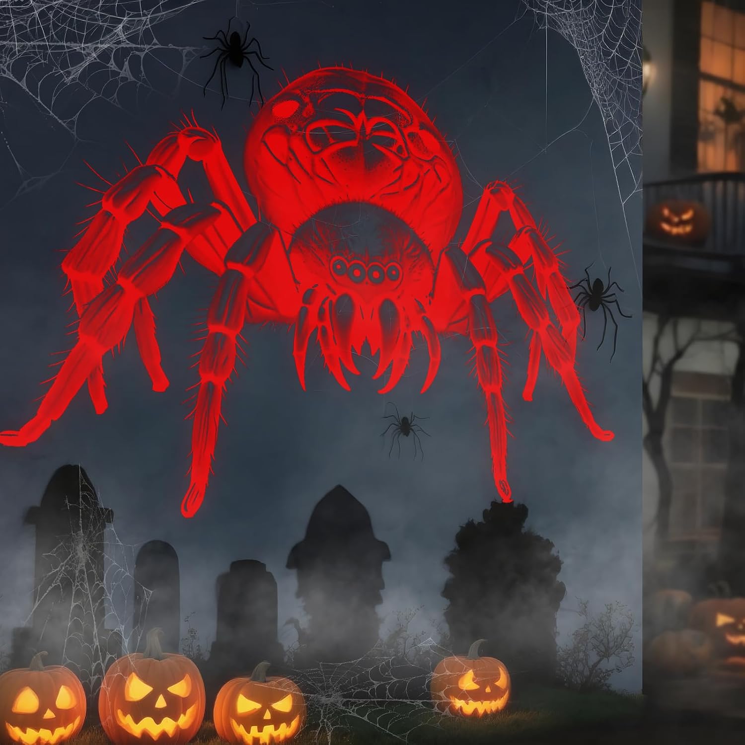 Detalle 2 de Halloween Spider Projector with 3D Dynamic Projection