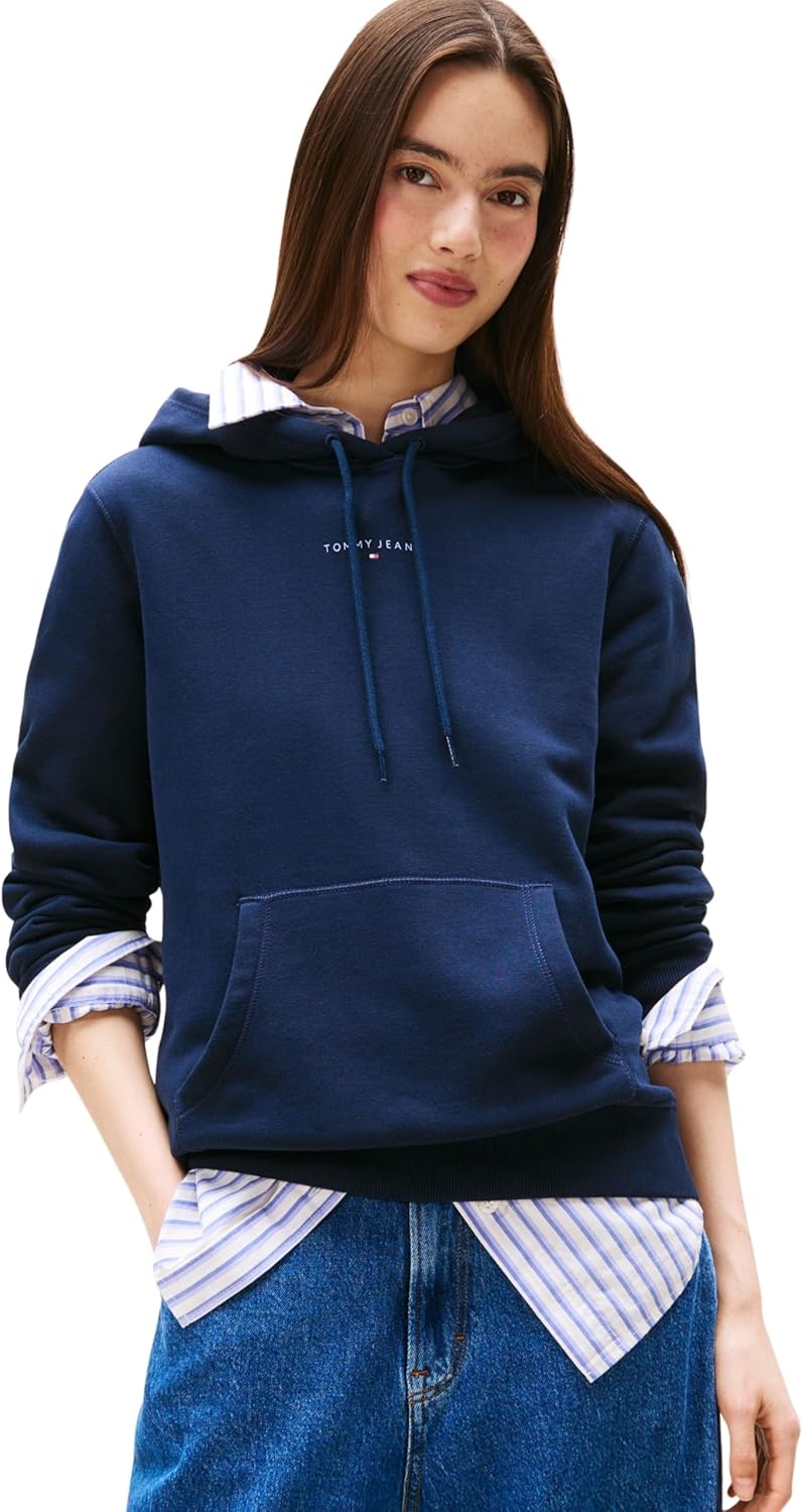 Thumbnail 4 de Tommy Jeans Damen Hoodie Linear mit Kapuze – lässiger Pullover mit Tunnelzug