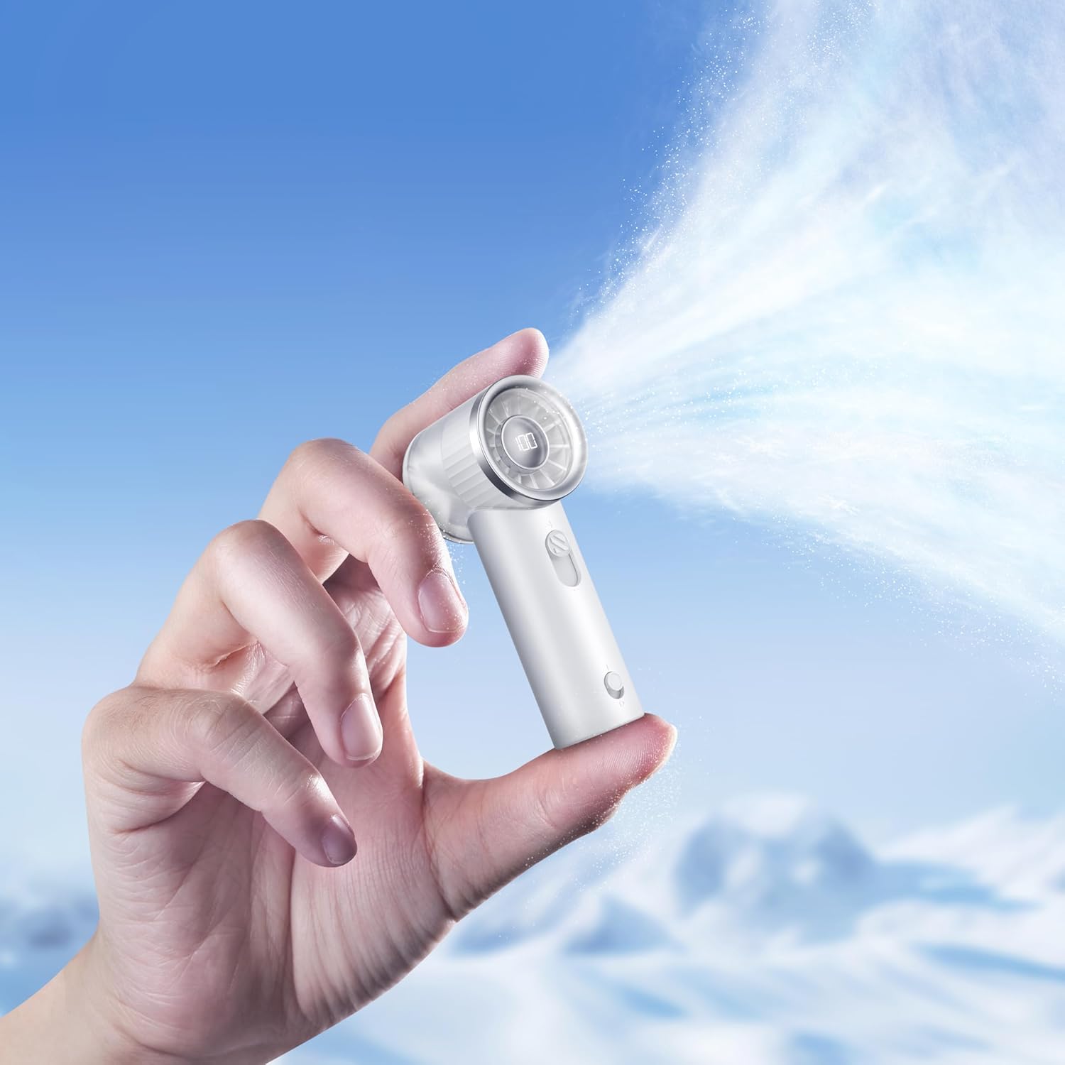 Detalle de RANVOO 2026 Mini & Powerful Turbo 100 Speeds Handheld Fan