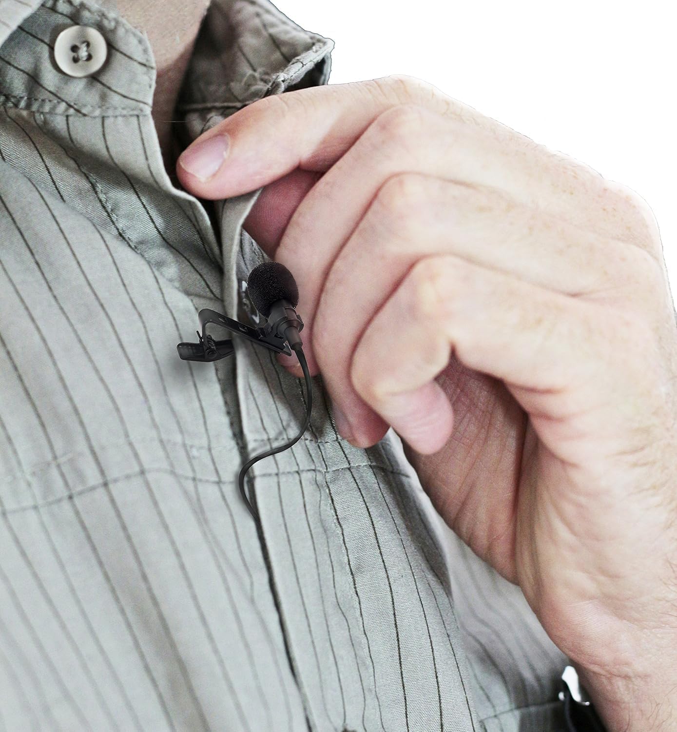 Detalle 2 de AGPTEK Lavalier Mikrofon für Handy und PC – 2 m Clip-Mikrofon mit 3,5 mm Klinke