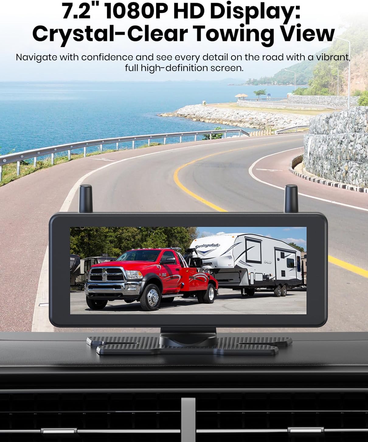 Detalle de AUTO-VOX magnetic reversing camera kit 7.2in