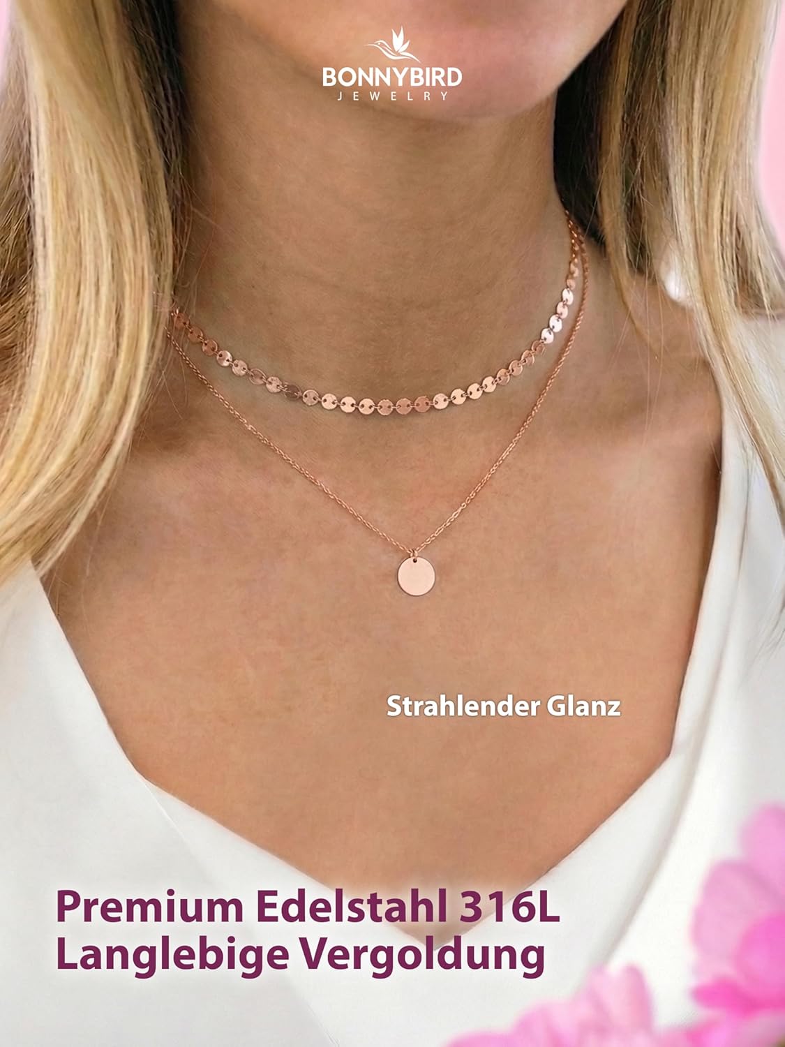 Thumbnail 1 de BONNYBIRD® Wasserfeste Edelstahl Boho Halskette – BonnyBoho, nachhaltig und hautfreundlich