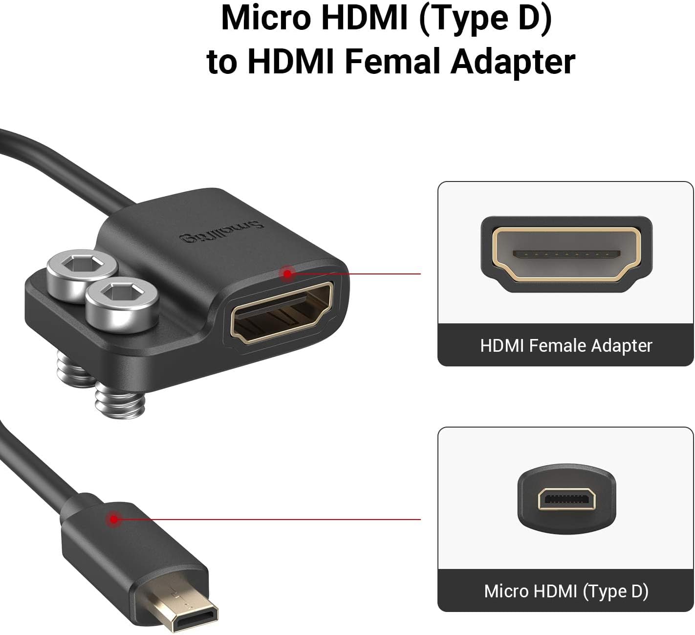 Detalle 2 de SMALLRIG 3021 Kabeladapter 8 cm