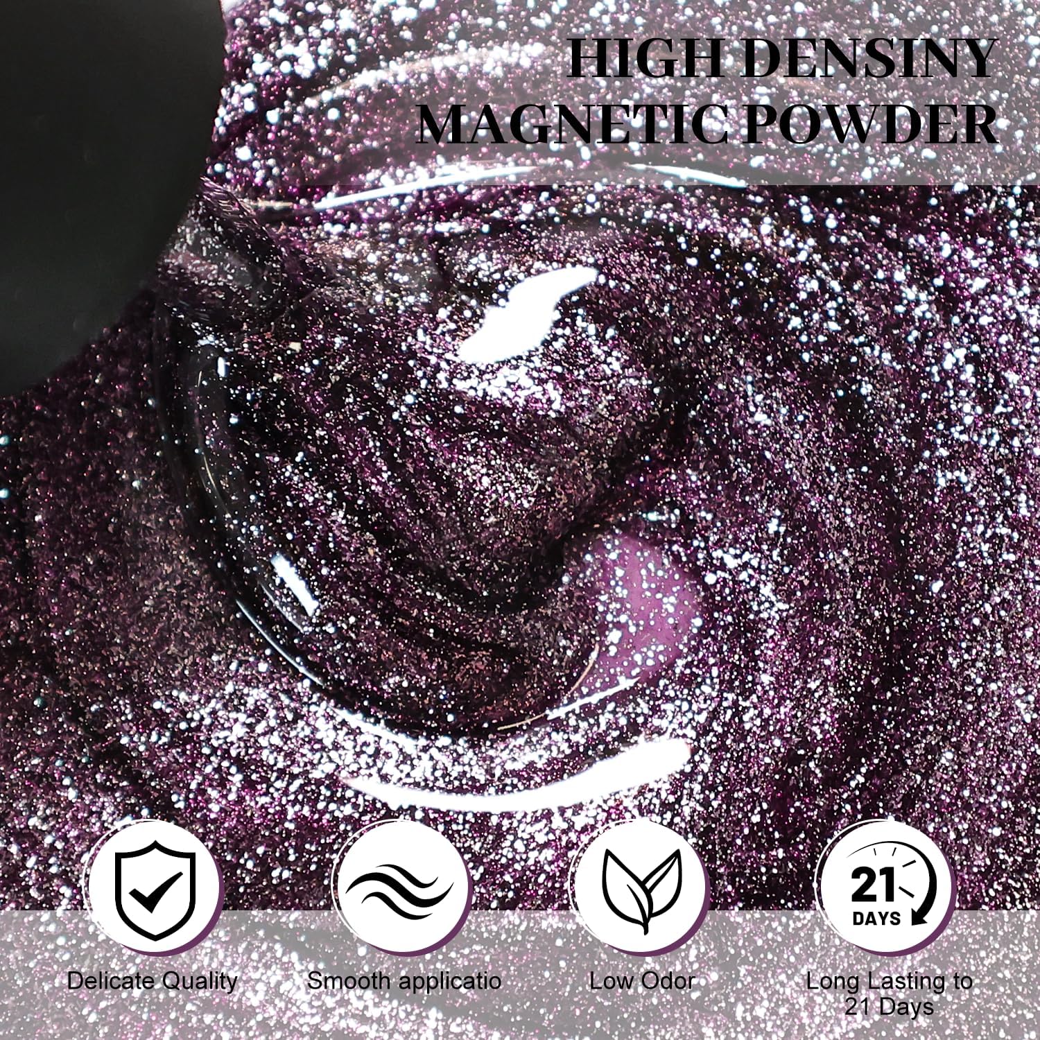 Detalle de Cat Eye Gel set di smalti per unghie con magnete: 10 colori ad effetto occhio di gatto