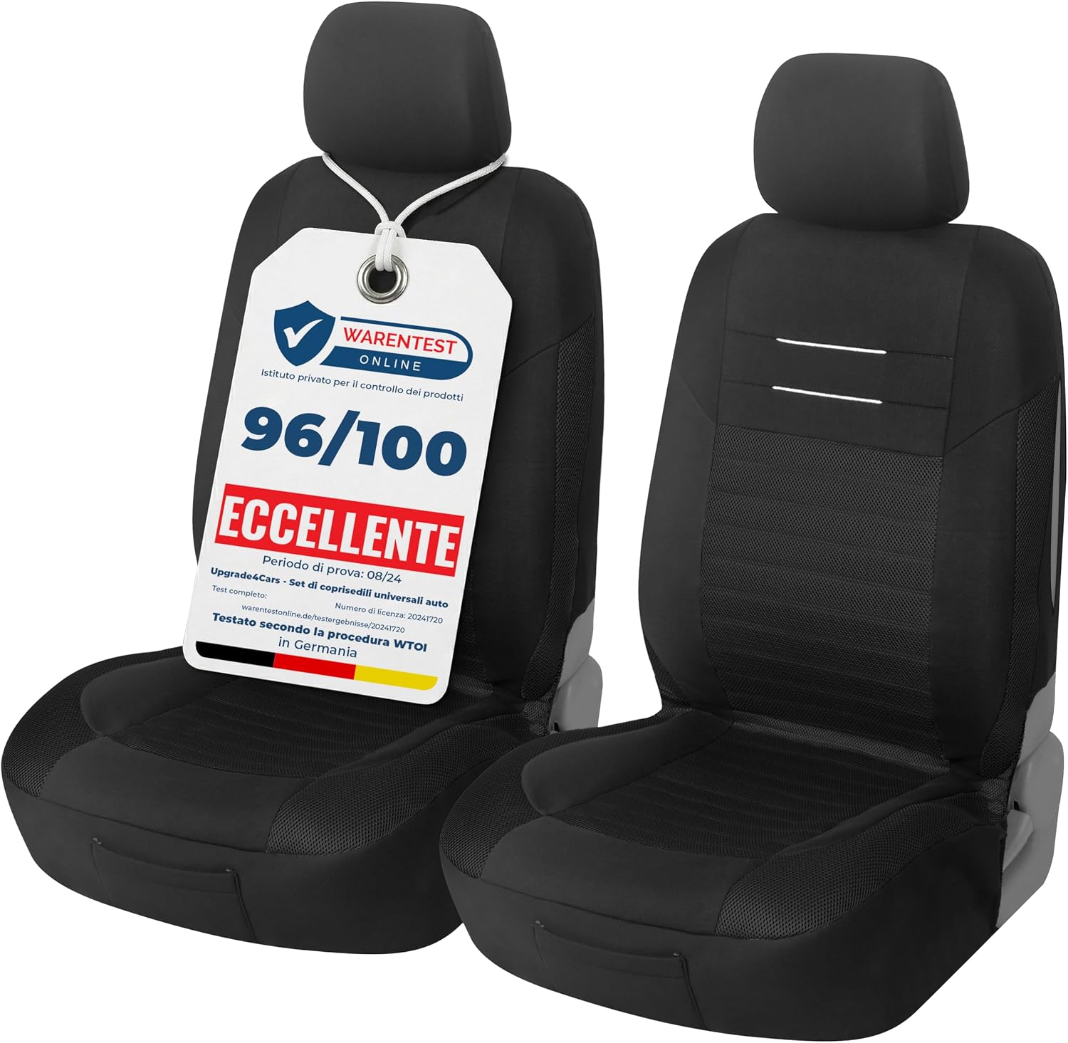 Upgrade4cars Coprisedili Anteriore Nero 2026
