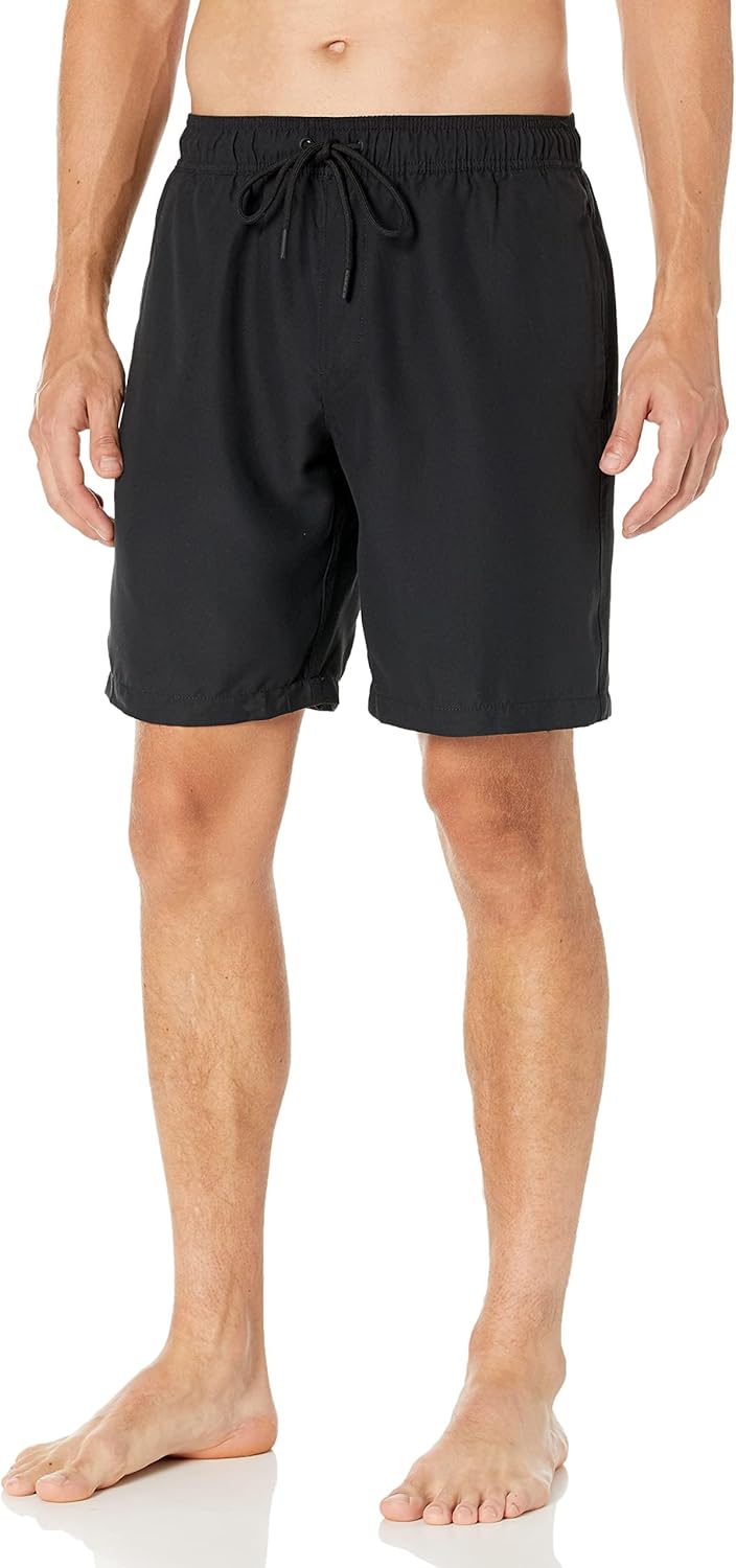 Detalle de Amazon Essentials Men's 9-Inch Swim Trunk with Mesh Liner, Pockets, and Drawstring
