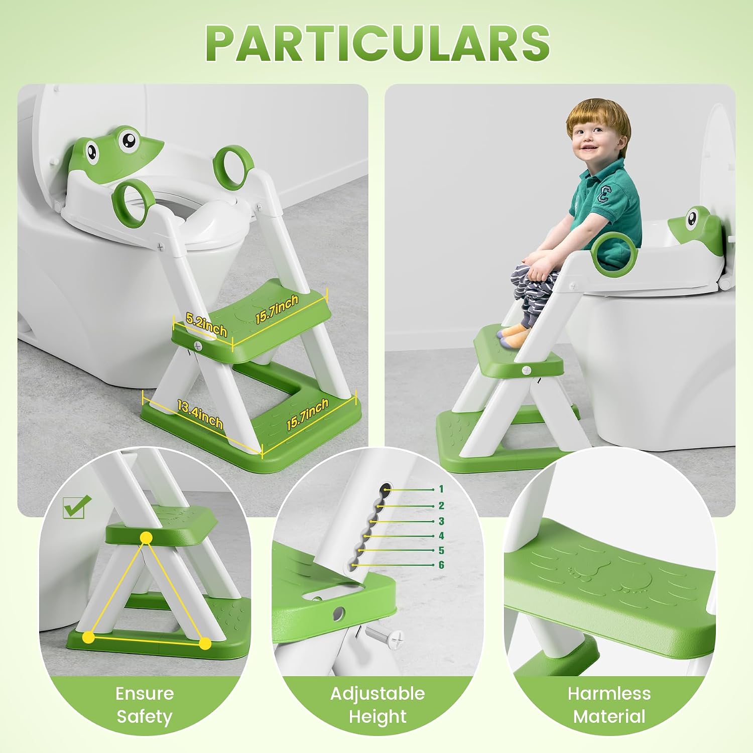 Thumbnail 1 de COOSEYA Frosch Kindertoilettensitz 2-in-1