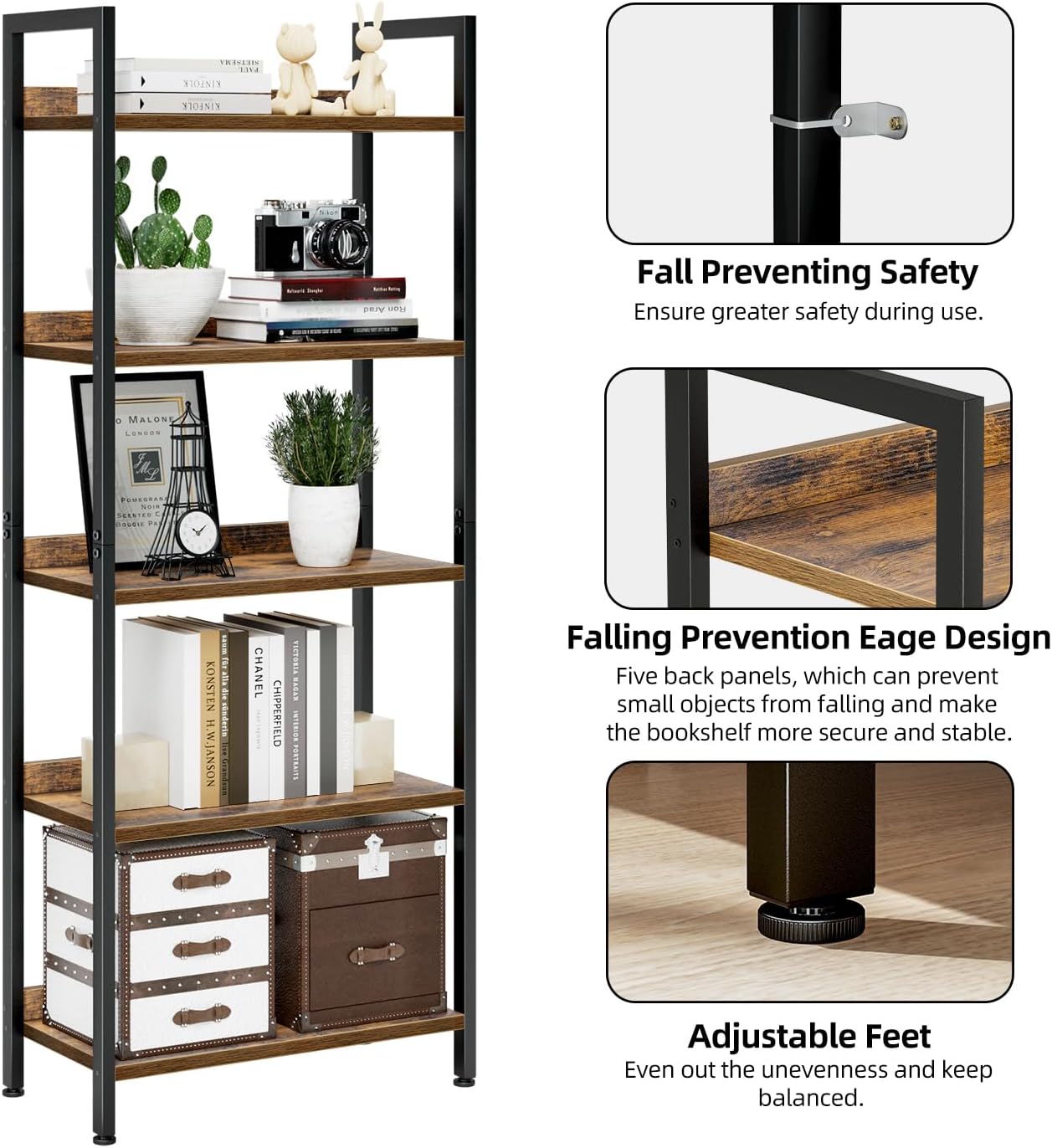 Thumbnail 5 de NUMENN 5-Tier Bookshelf