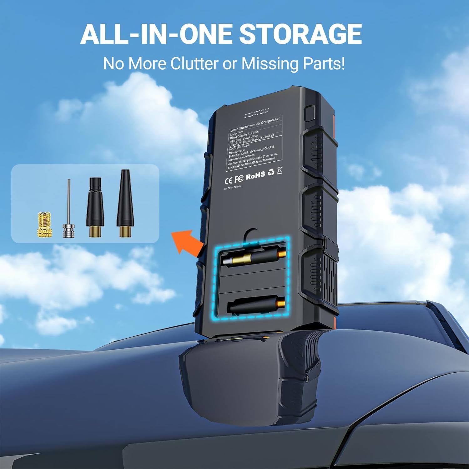 Thumbnail 6 de Jump Starter Power Pack 6000A tyre inflator