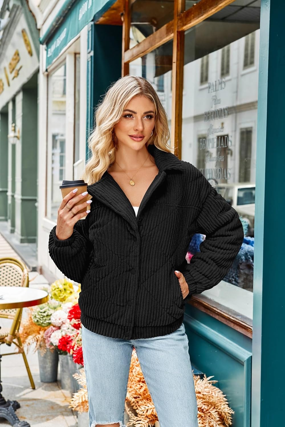 Detalle 2 de Winterjacke Damen Teddy 100% Polyester