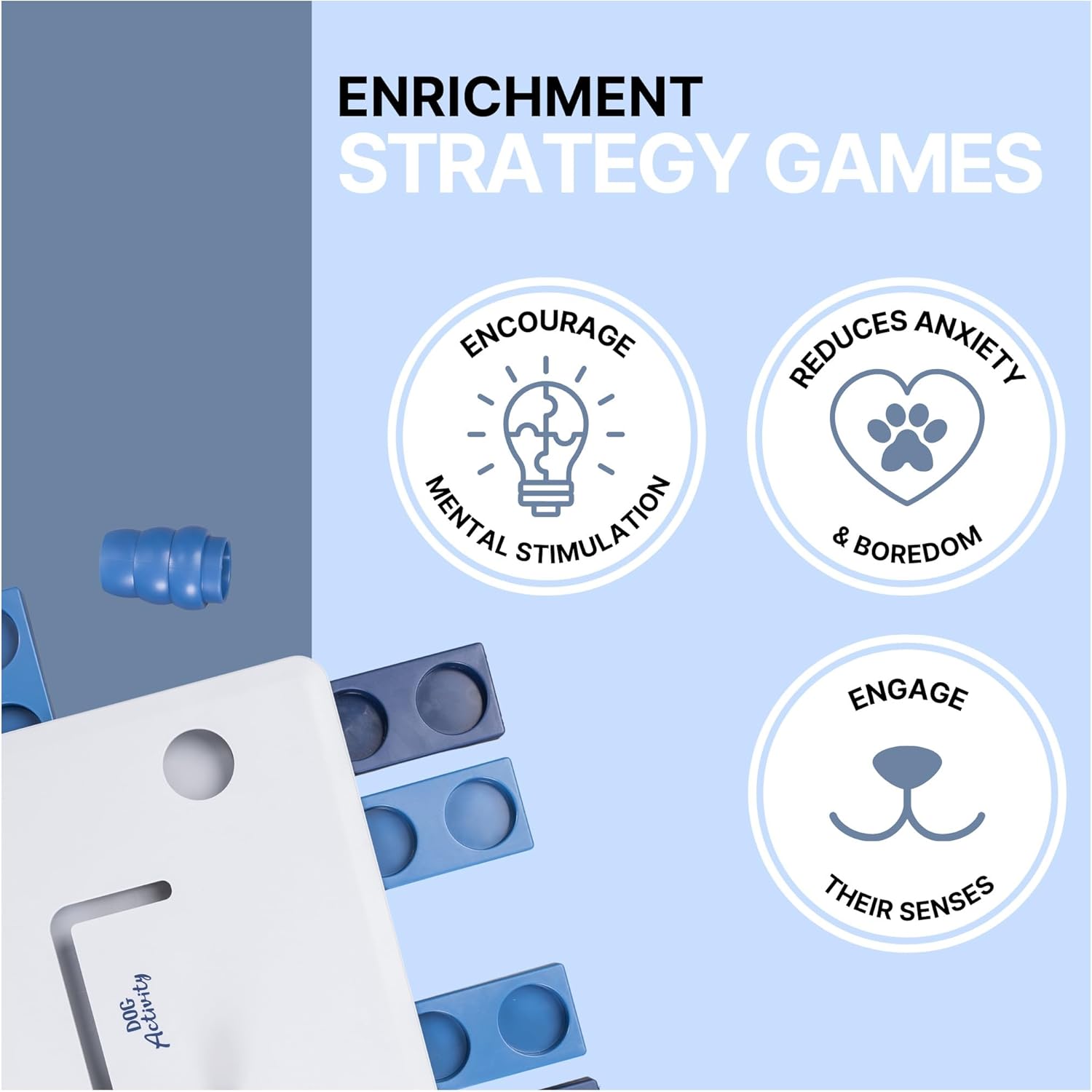 Detalle de TRIXIE Move2Win Strategy Game – Intelligence Toy for Dogs (34 × 23 cm)