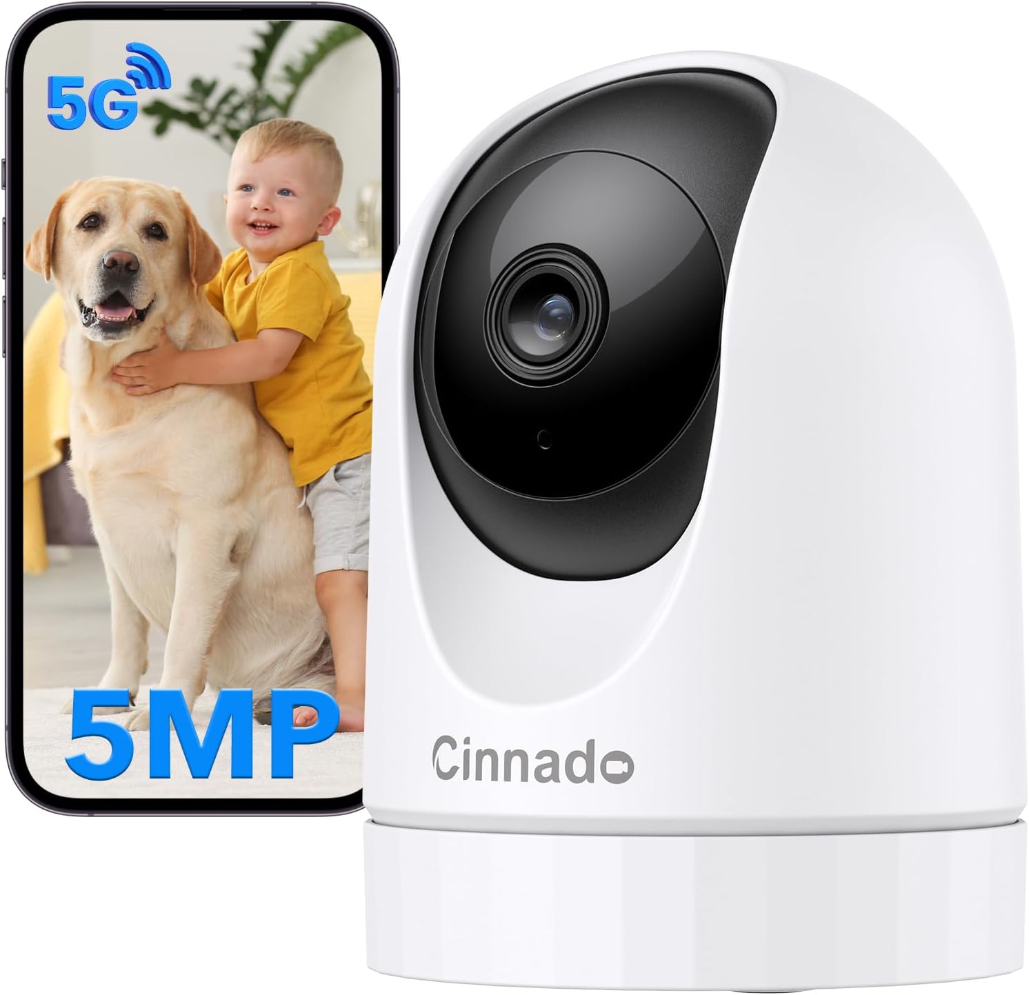 Detalle de Cinnado D1 2K Indoor WiFi Security Camera
