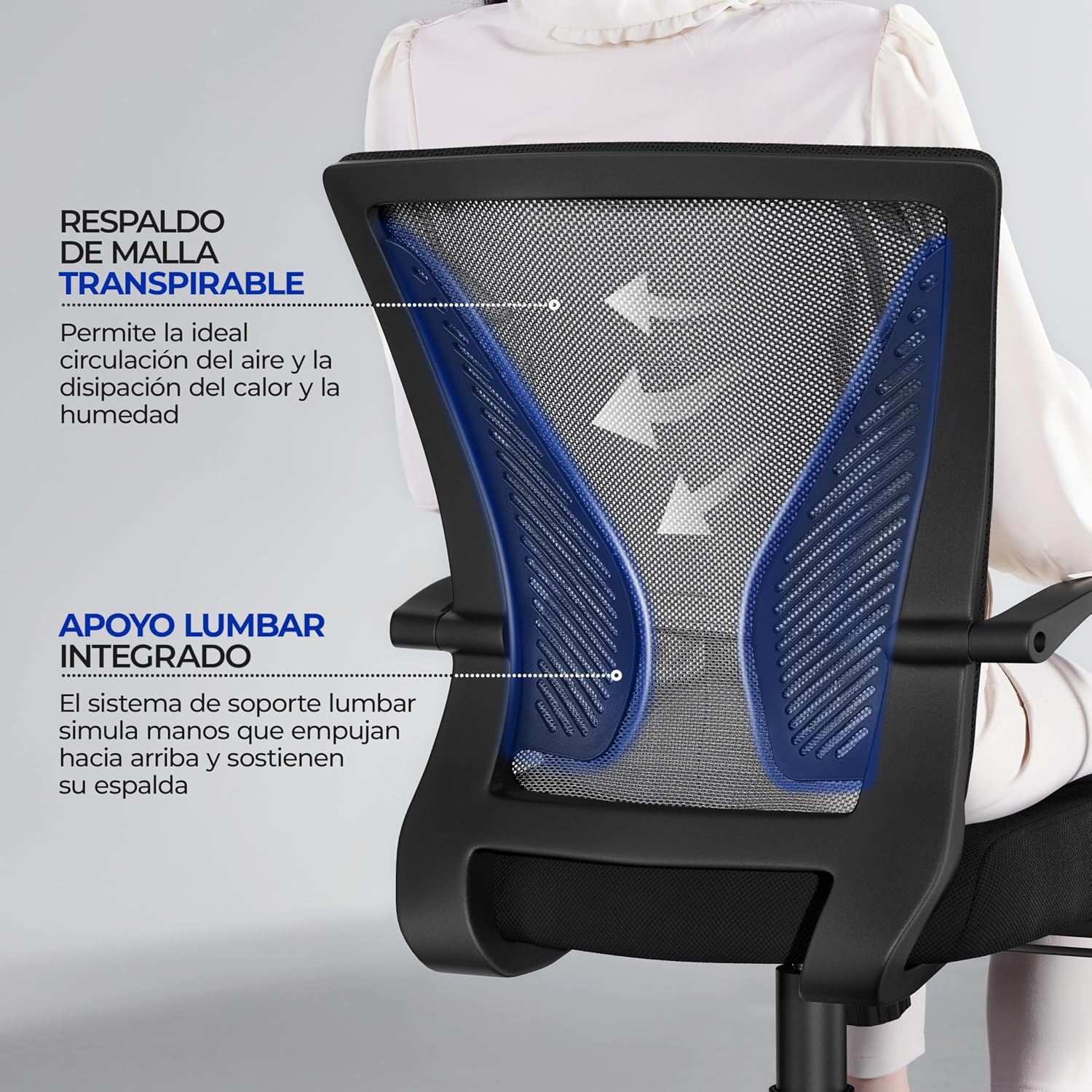 Thumbnail 6 de Yaheetech Silla ergonómica regulable 136 kg