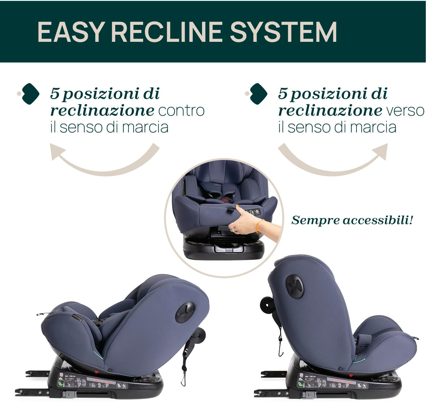 Detalle de Chicco Unico Evo I-Size: seggiolino auto 0-36 kg 4-in-1 con Isofix girevole a 360°