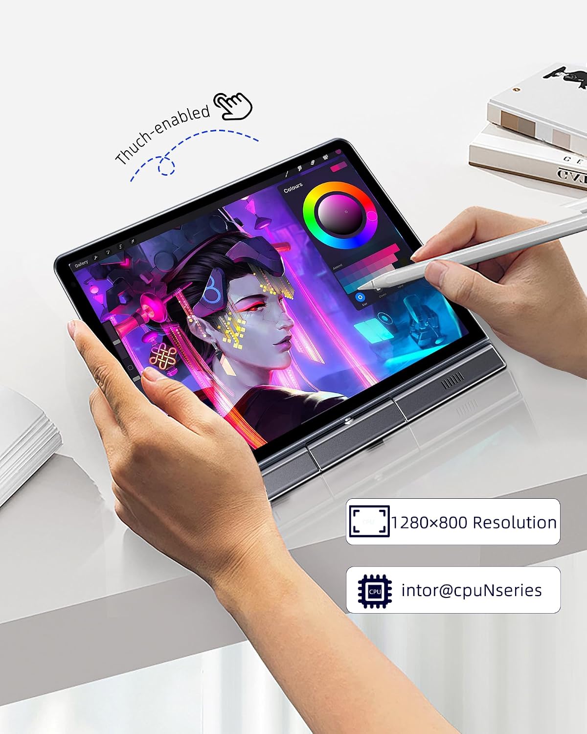 Thumbnail 2 de KOOFORWAY 8" Mini Laptop 2-in-1 with Win 11 Pro: Portable Touchscreen Power