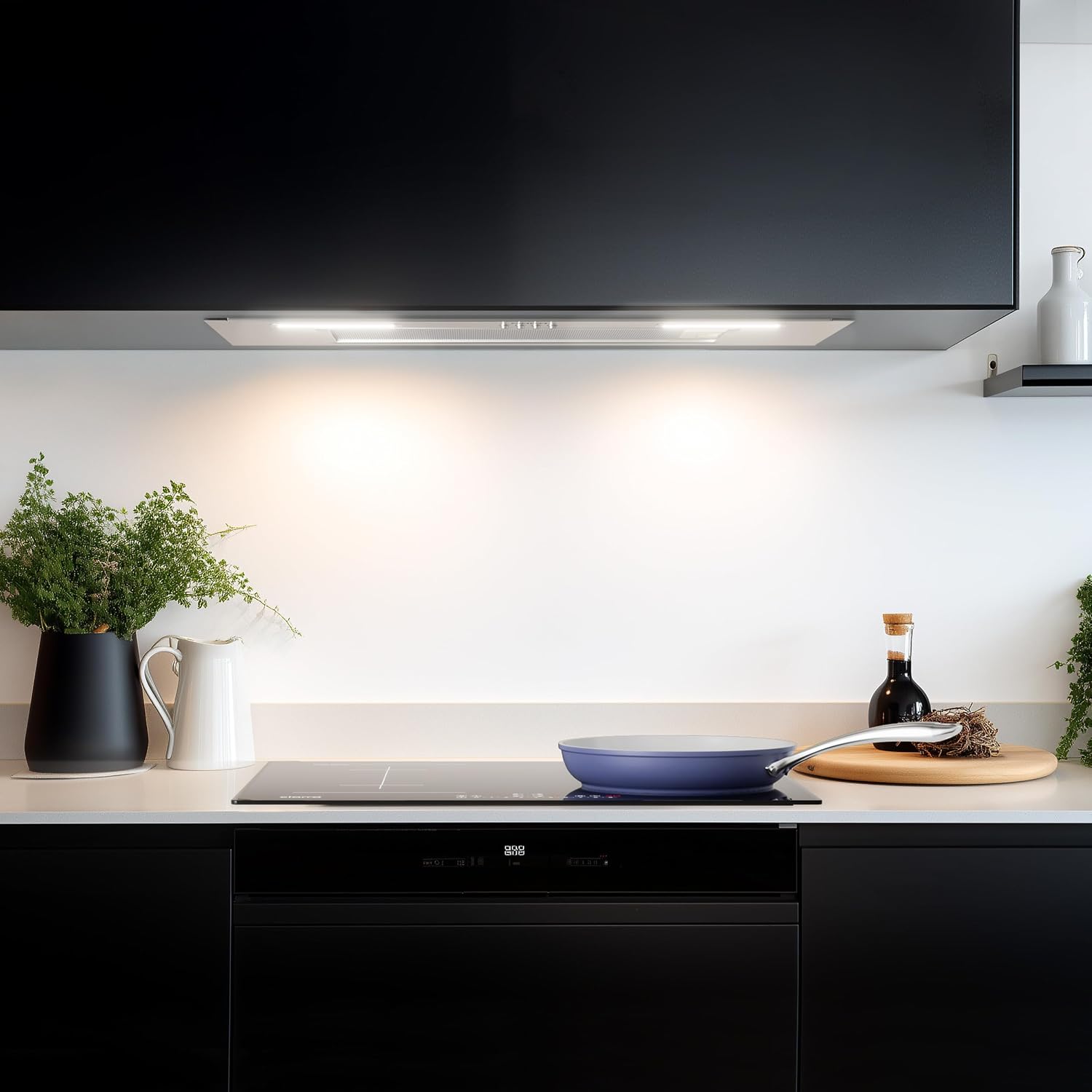 Detalle de CIARRA CBCS6926A A+++ Einbau-Dunstabzugshaube (60 cm) mit Abluft bis 650 m³/h und LED-Beleuchtung