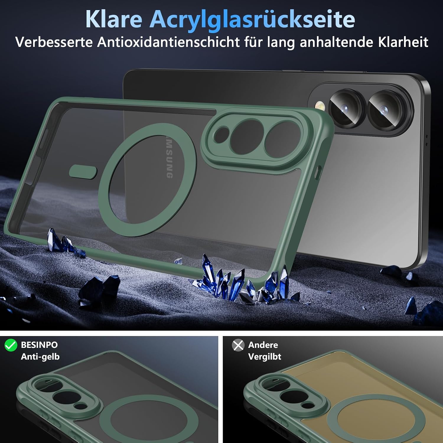 Thumbnail 5 de BESINPO Hülle Für Samsung Galaxy S25 Edge 2x Glas