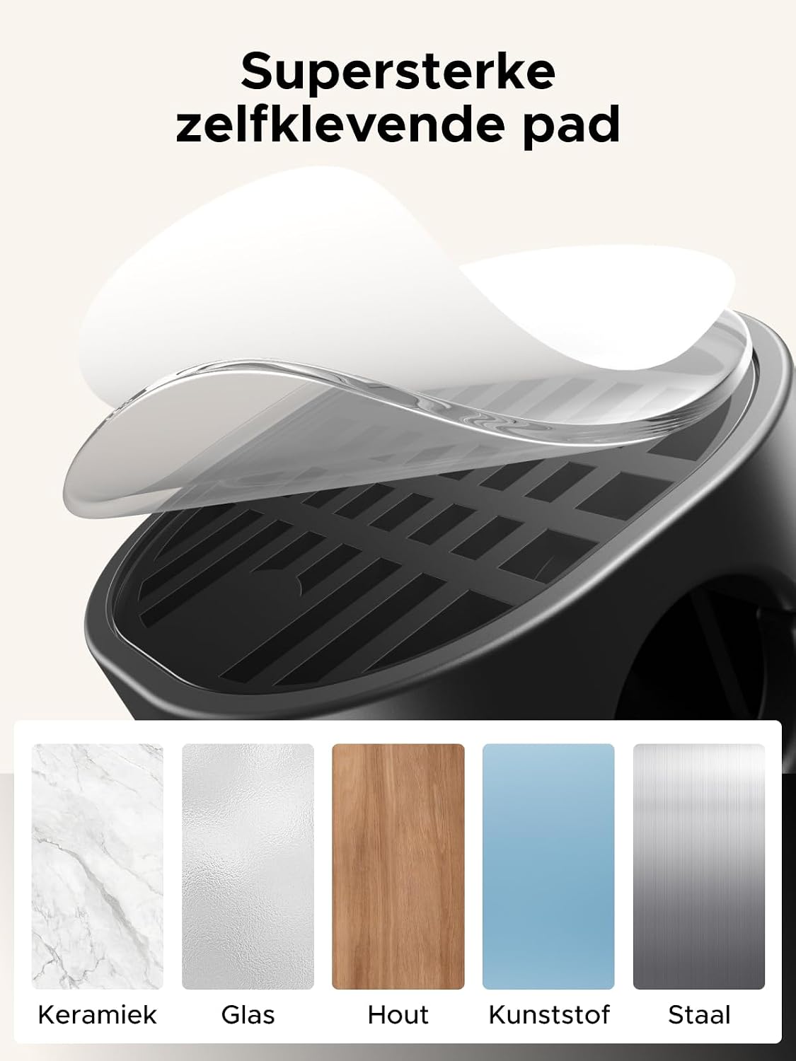 Detalle de UGREEN 6-delige magnetische kabelhouders, zelfklevend en geschikt voor kabels tot 7,5 mm