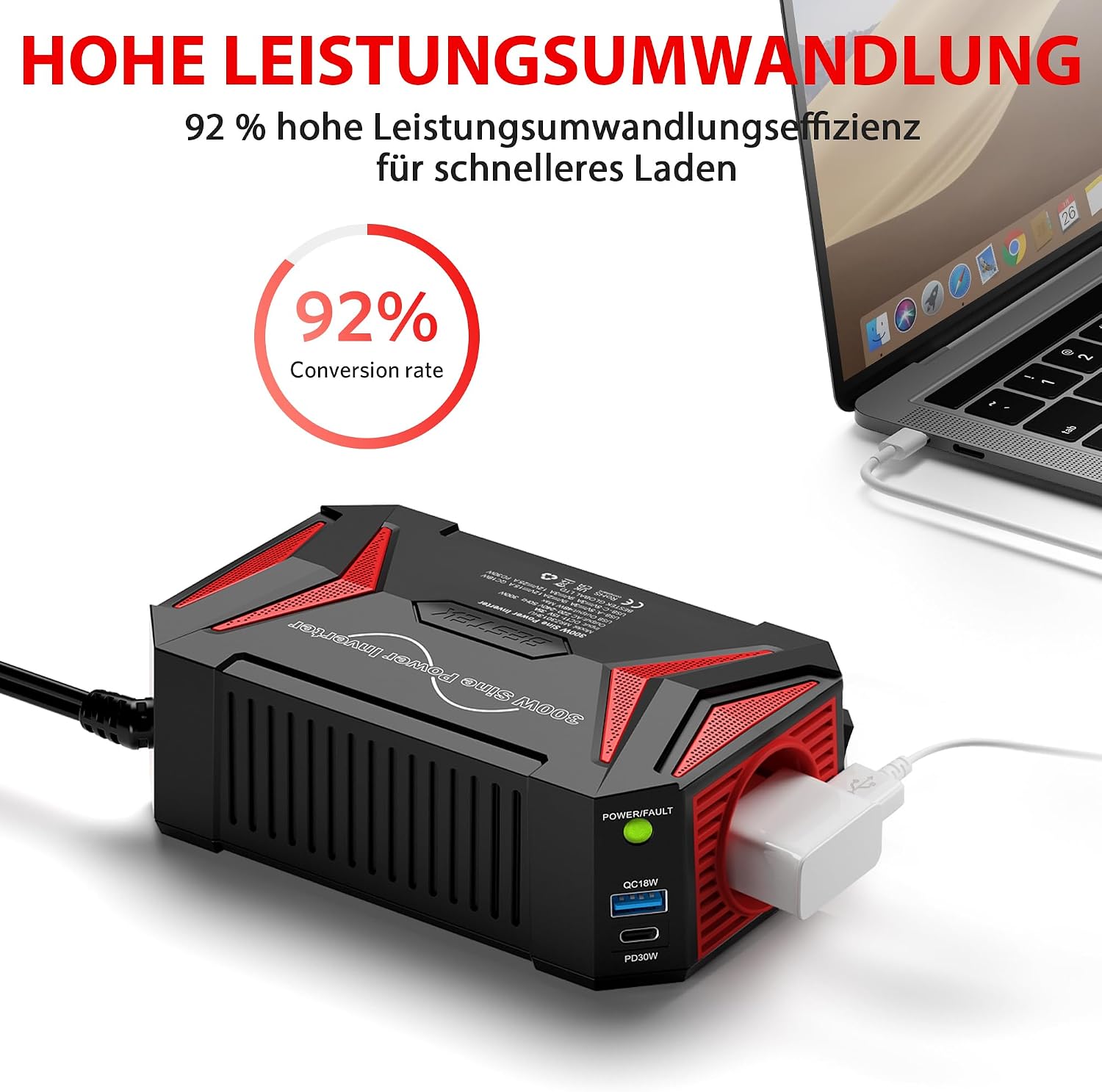 Detalle 2 de BESTEK 300W Wechselrichter 300 W Inverter