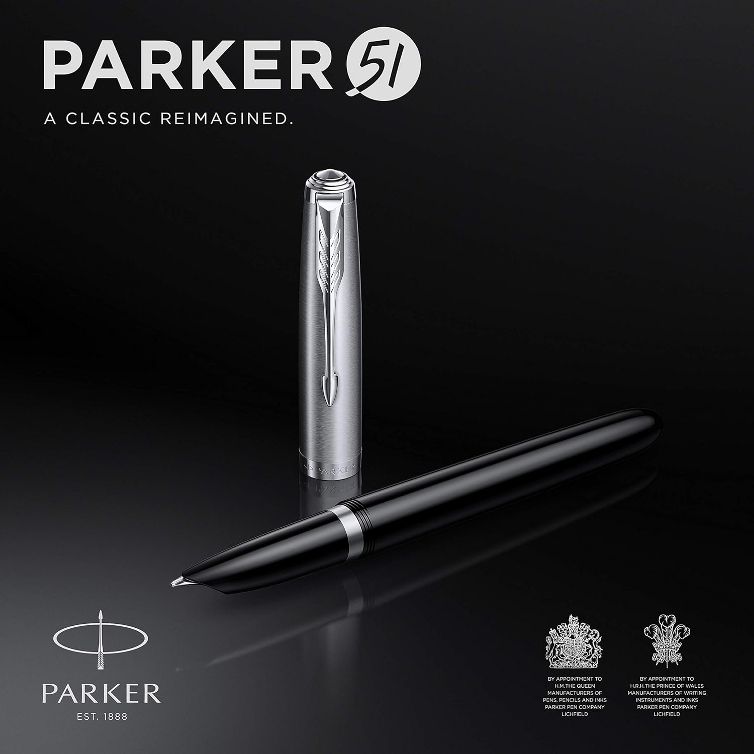 Thumbnail 1 de Parker 51 Pluma Estilográfica Negra con Estuche