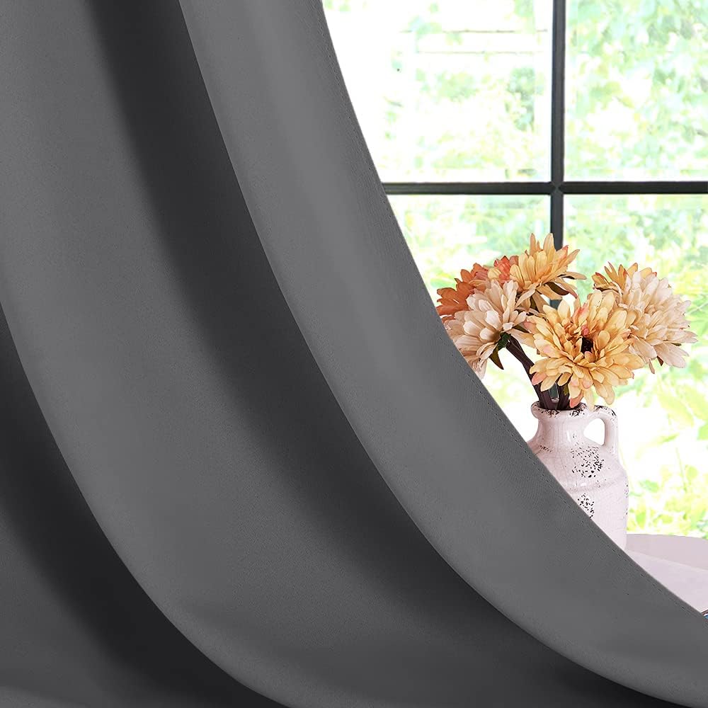 Thumbnail 5 de NICETOWN Grey Blackout Curtain Panels 42x45 in. 🪟