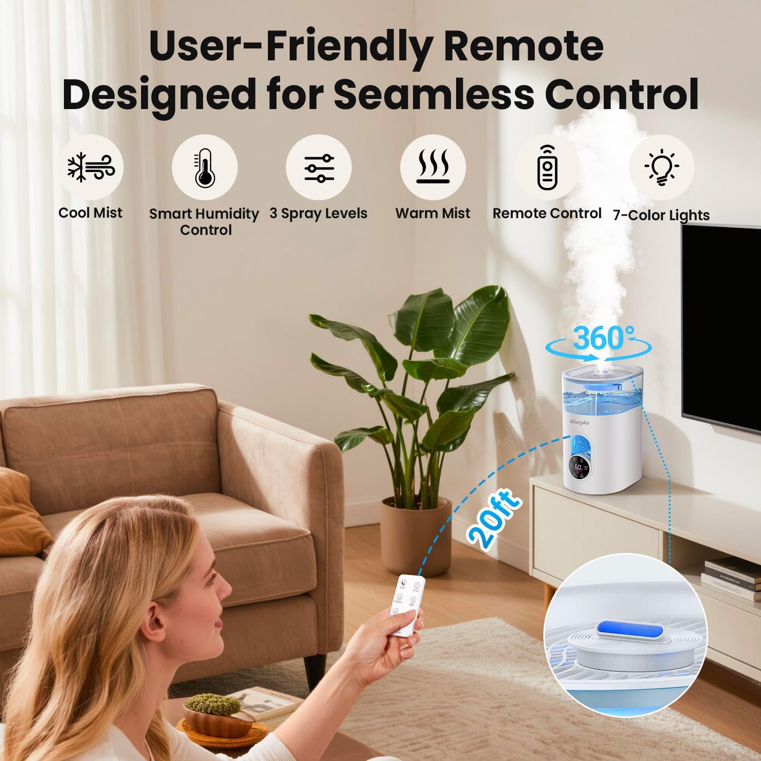 Thumbnail 5 de GloryAir 6L Quiet Humidifier with Smart Humidity Control 💧