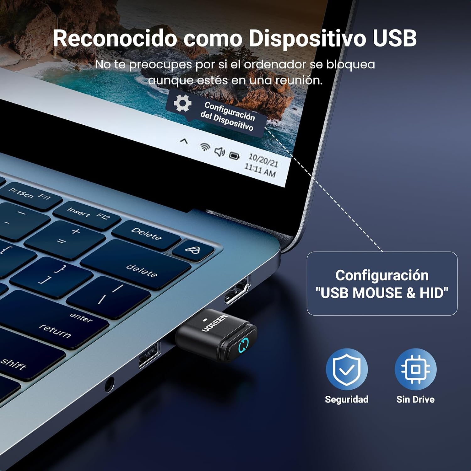 Thumbnail 3 de UGREEN Adattatore Bluetooth 5.3 con Mouse Jiggle