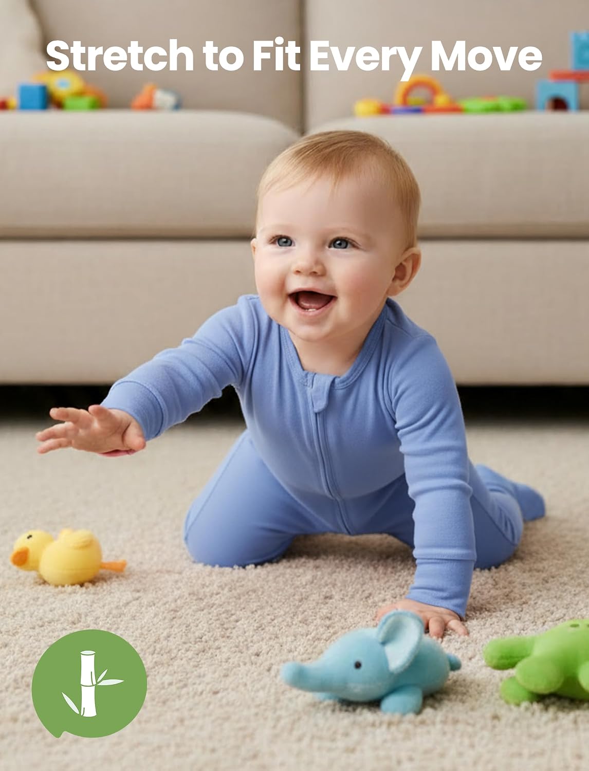 Detalle 2 de PATPAT Baby Footies, Bamboo Viscose