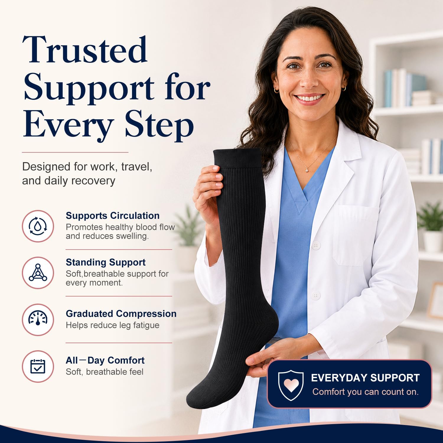 Thumbnail 4 de Copper Compression Socks for Men and Women 6 Pairs