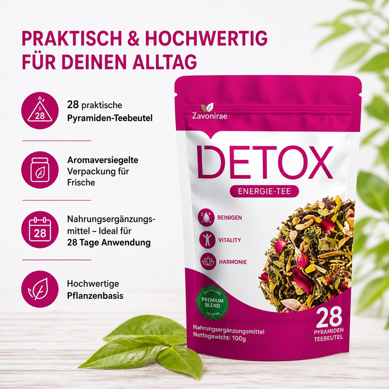 Thumbnail 6 de Detox Tee – Tee zum Abnehmen, 28 Teebeutel, 100% Vegan