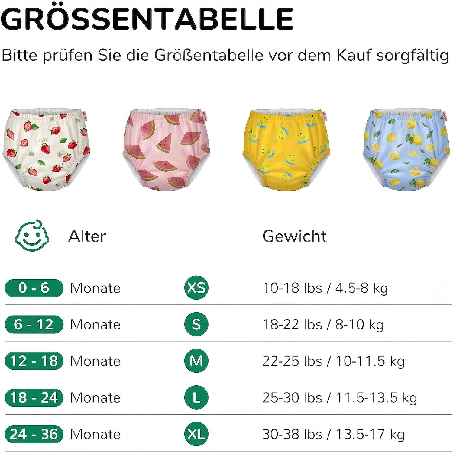 Thumbnail 4 de HECCEI Schwimmwindel Baby – Wiederverwendbare Schwimmhose mit verstellbarem Bund (0–6 Monate)