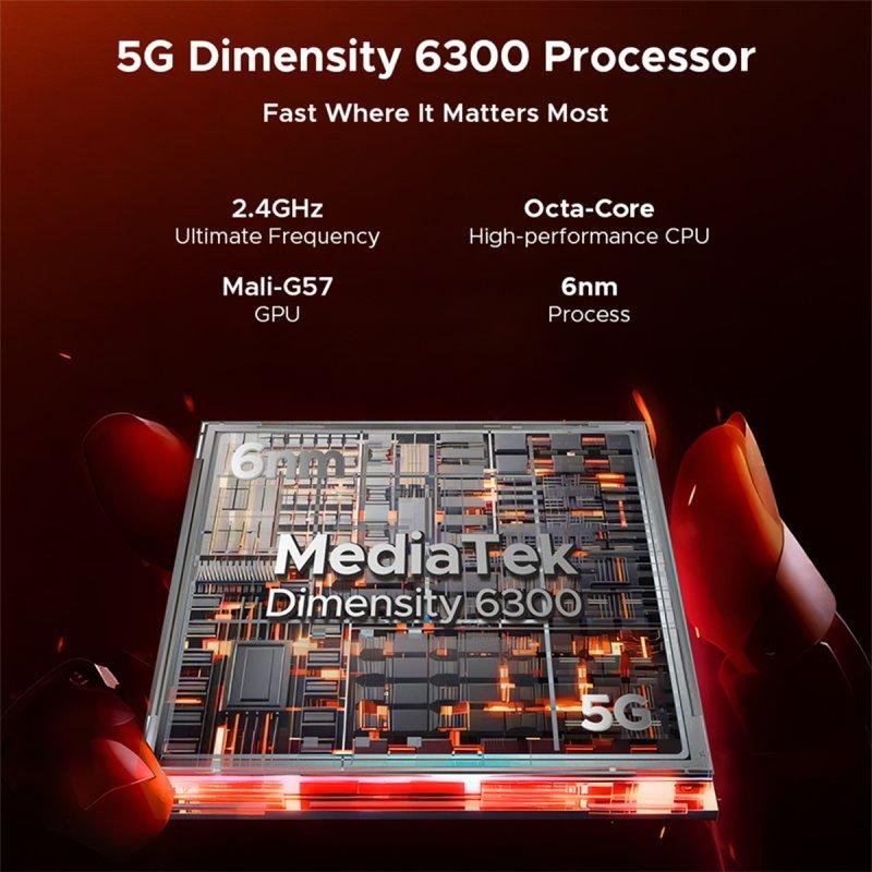 Detalle de Doogee Fire 7 5G 6GB 128GB 6.6" Naranja: autonomía para trabajo de campo