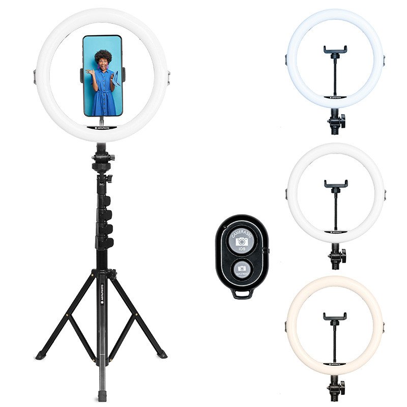 Detalle 2 de AgfaPhoto Realiview ARL11XL – Aro de Luz LED con Trípode y Bluetooth para móvil