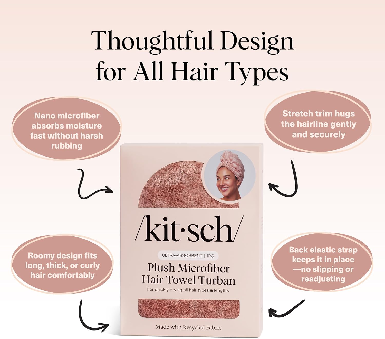 Thumbnail 3 de Kitsch Plush Microfiber Hair Towel Wrap, Super Absorbent 🧖♀