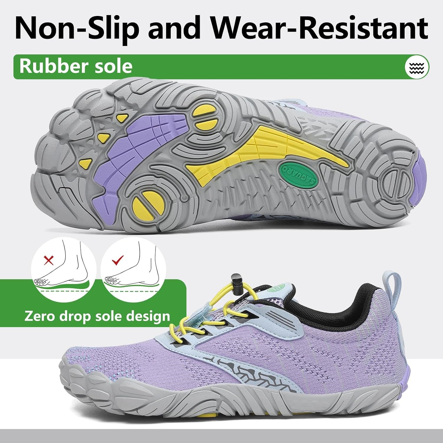Detalle de SAGUARO Barefoot Shoes: Scarpe barefoot leggere e versatili per uomo e donna