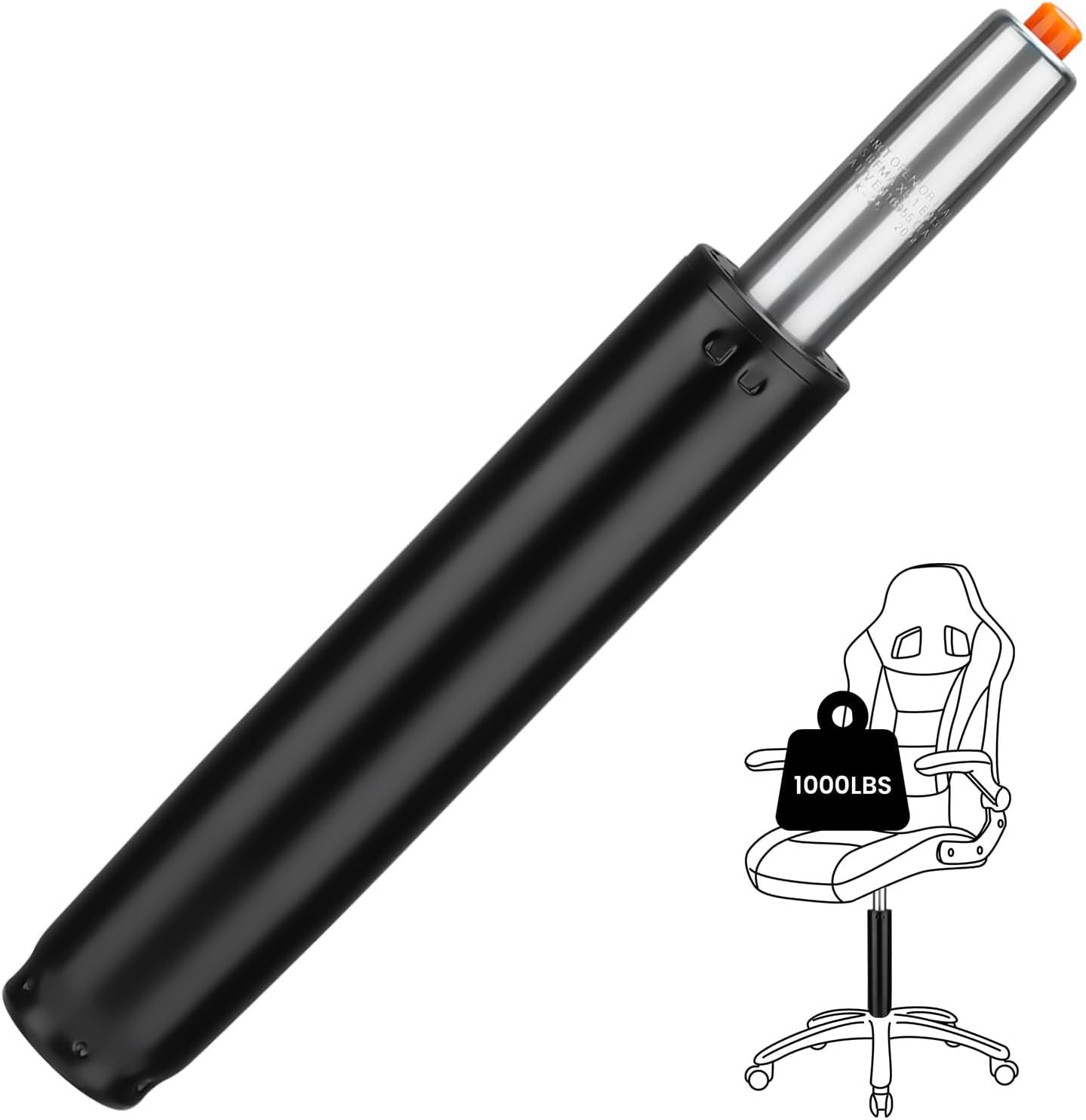 Detalle de Huiguli Pistone Sedia Ufficio Class 4 a Gas di Ricambio – 300–450 mm, Ø50/28 mm, rotazione 360°, capacità 450 kg, nero
