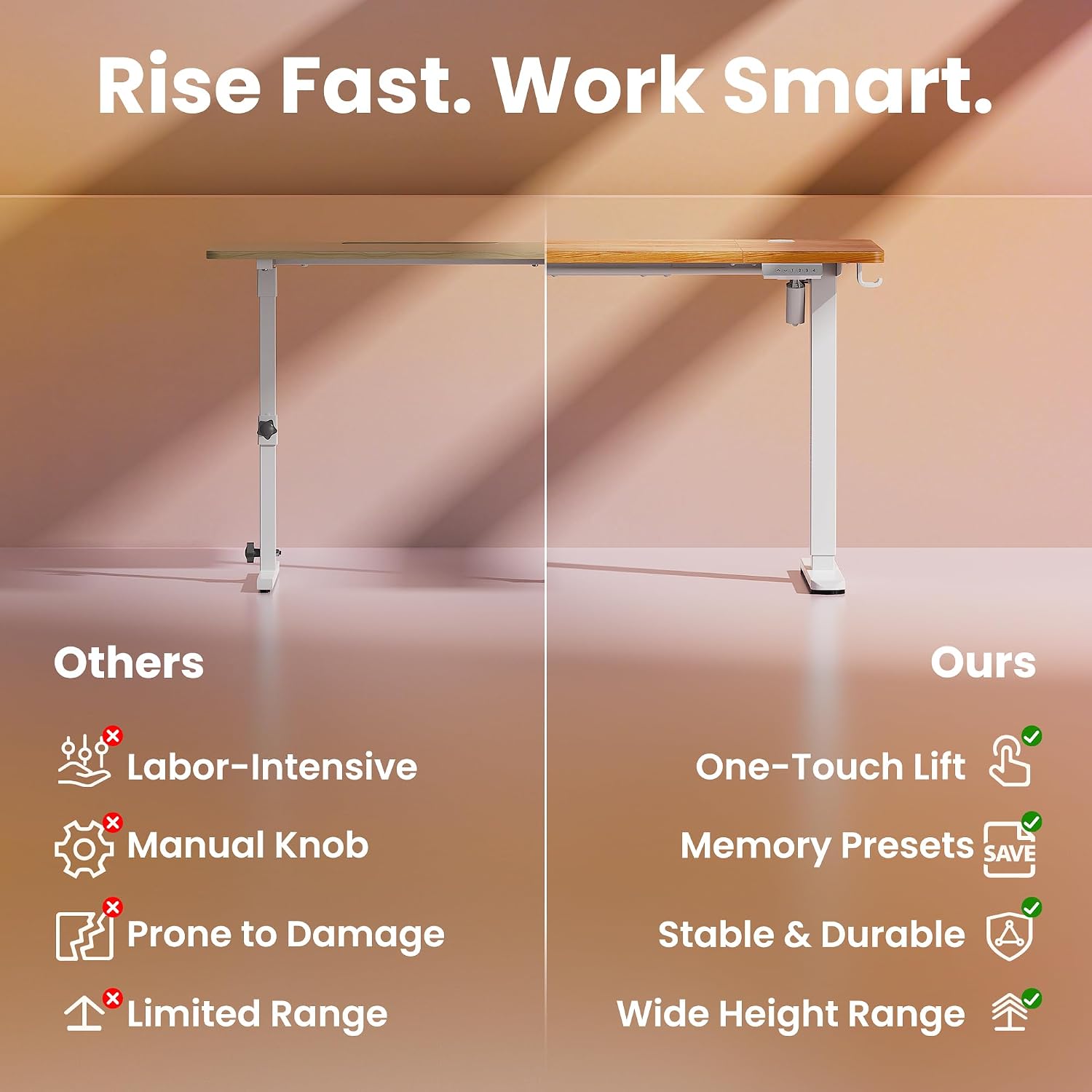 Thumbnail 4 de HUANUO Standing Desk with USB Charging Port 120 x 60 cm review