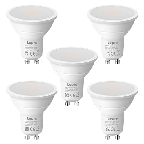 Detalle de Lepro GU10 LED Bulbs, Warm White 2700K, 4.5W, 50W Equivalent, Pack of 5 by Lighting EVER
