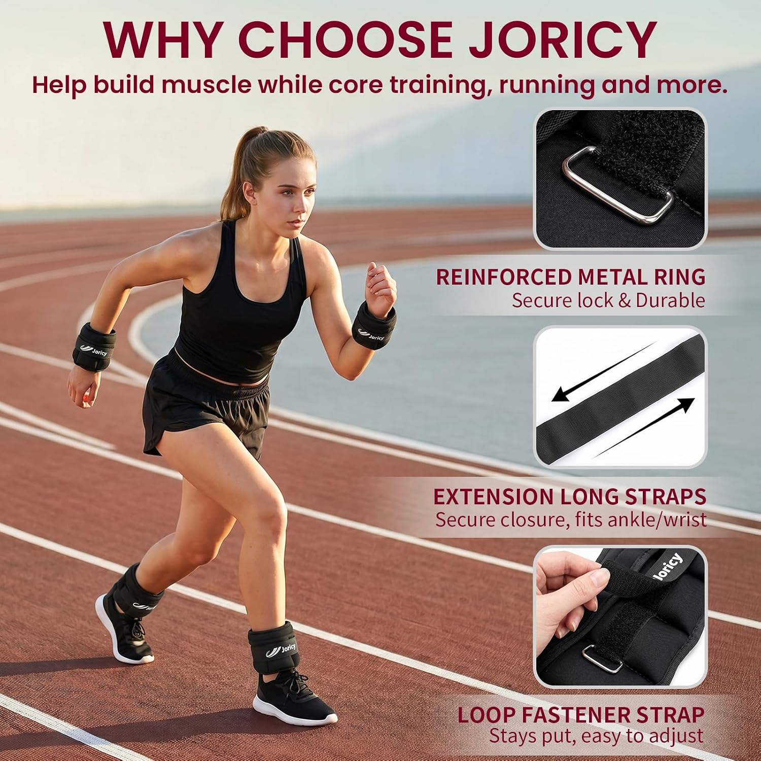 Thumbnail 2 de Adjustable Ankle Weights Set (1–6 LBS per pair) With Removable Sand Inserts for Women & Men