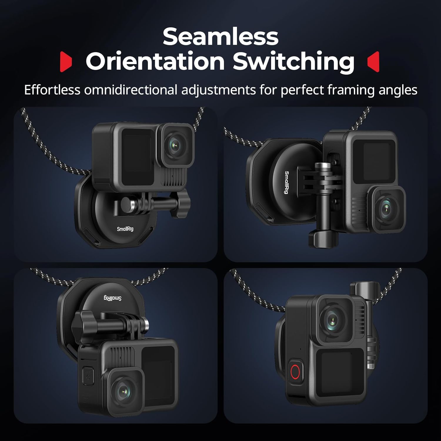 Thumbnail 4 de SMALLRIG magnetische Halshalterung 5360 für Action-Cameras – Nacken- und Brusthalter mit Klick-Wechsel