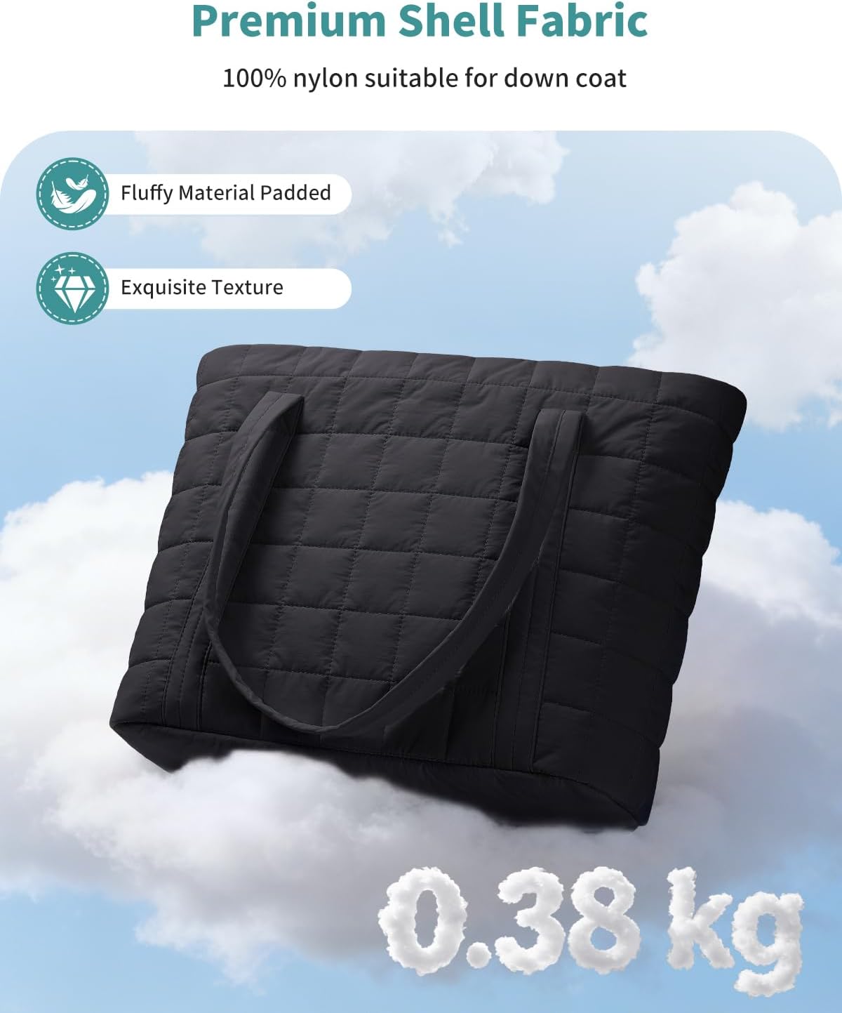 Detalle 2 de Narwey quilted tote bag 15.6-inch laptop