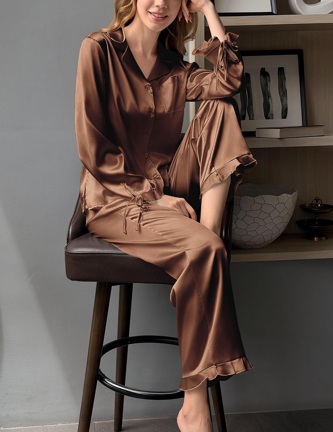Thumbnail 1 de Ekouaer Satin Pajama Set 95% Polyester