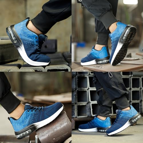 Detalle de Baofular Scarpe Antinfortunistiche da Uomo/Donna – Leggere, Traspiranti e Antiscivolo (Blu, 39 EU)