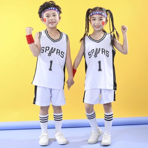 Detalle de FUTERLY Ensemble de basket enfant 2 pièces, blanc, XXL/12–14, polyester